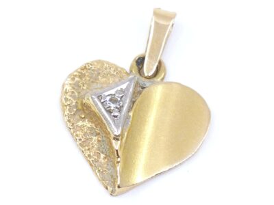 Hänge Hjärta med diamant 1x ca 0,01ct