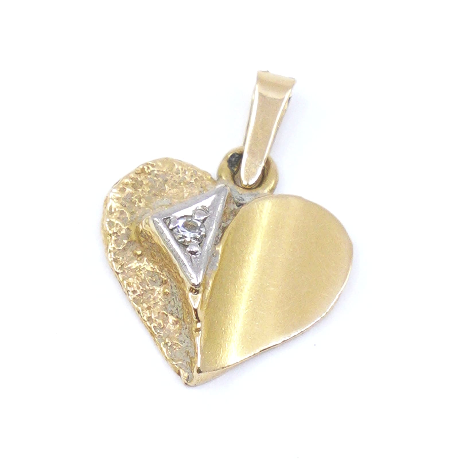 Hänge Hjärta med diamant 1x ca 0,01ct