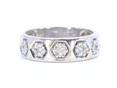 Ring Vitguld med diamanter 35x ca0,01ct