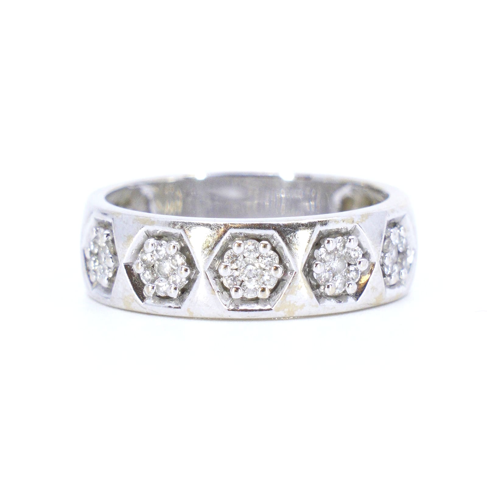 Ring Vitguld med diamanter 35x ca0,01ct
