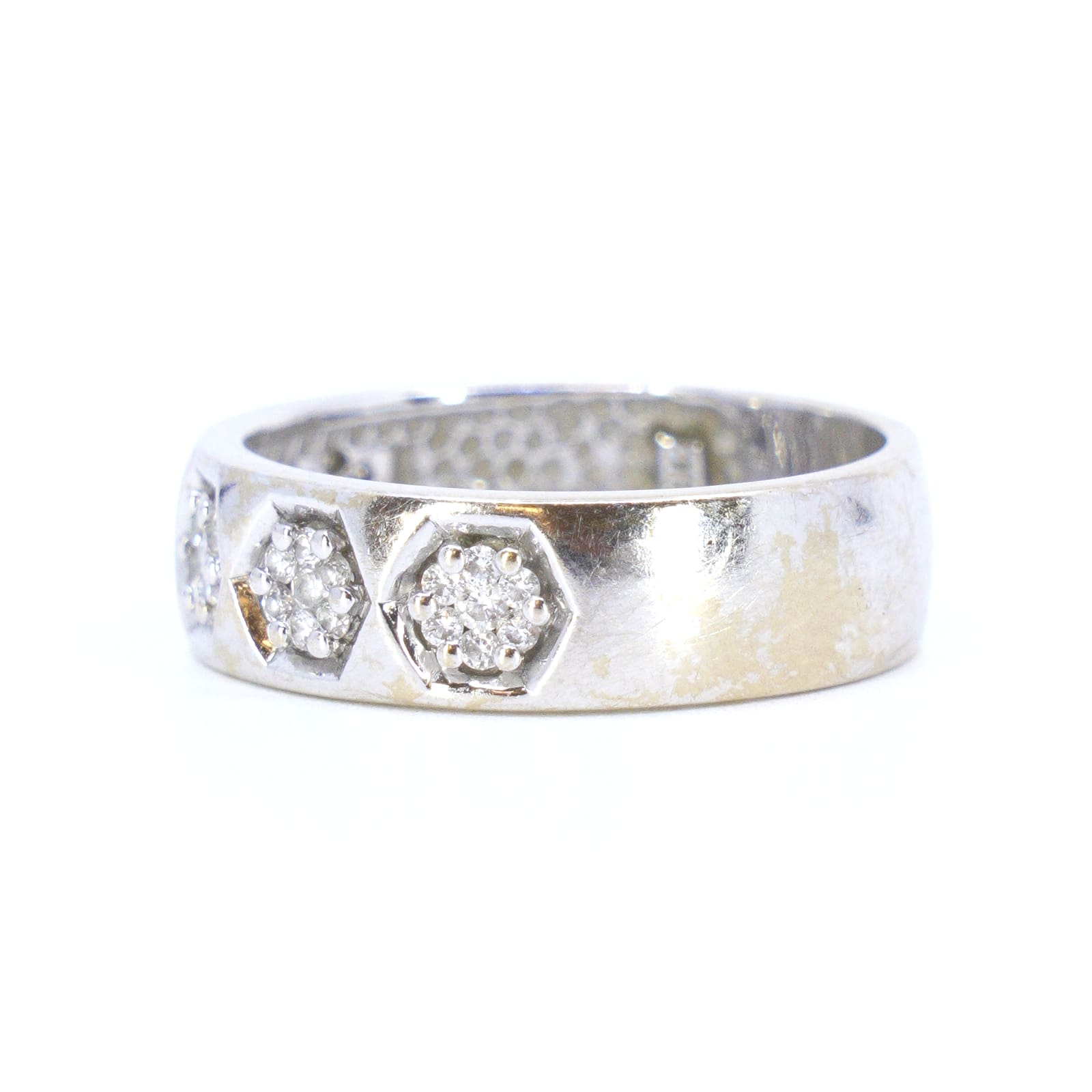 Ring Vitguld med diamanter 35x ca0,01ct
