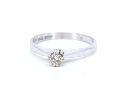 Solitärring med diamant 1x ca 0,22ct