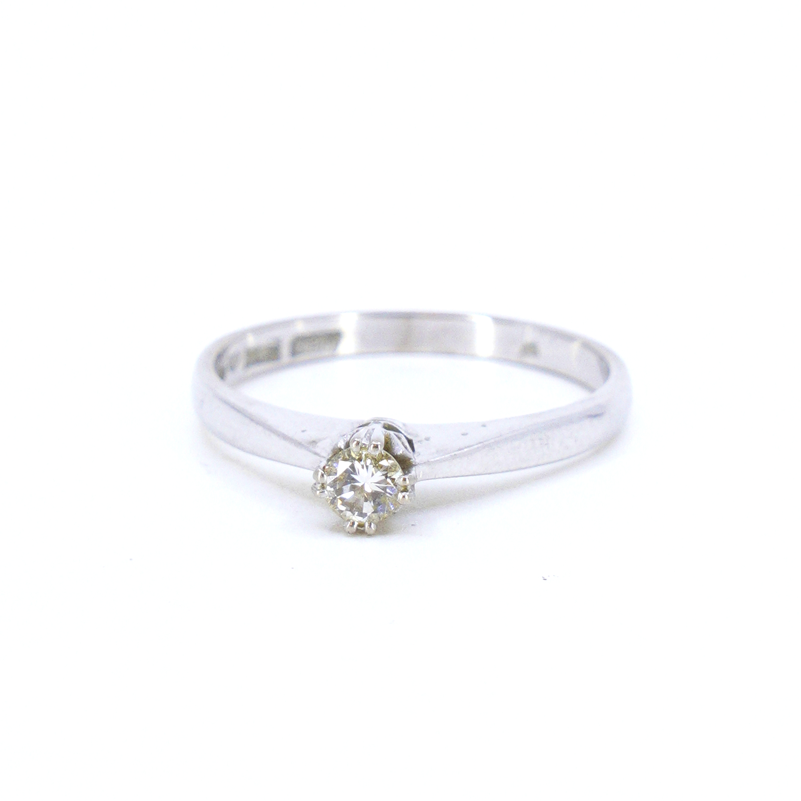 Solitärring med diamant 1x ca 0,22ct