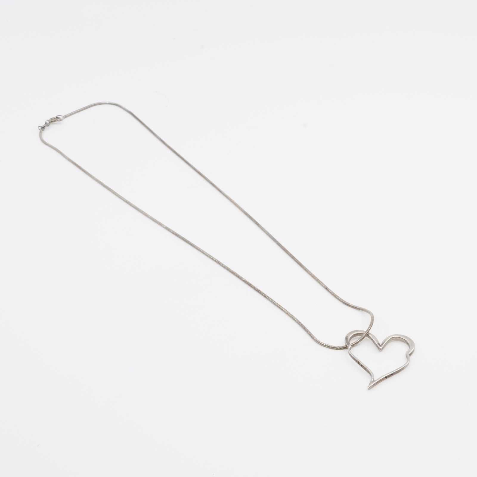Hänge "Crazy Heart" Efva Attling med Ormlänk, 50cm Silver S925 8,3g