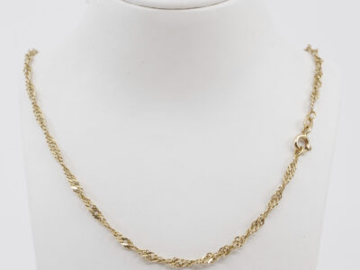 Halskedja Guld 18K, Singapore, Längd 46cm