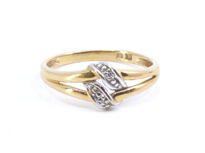 Ring med diamanter 2x ca 0,001ct