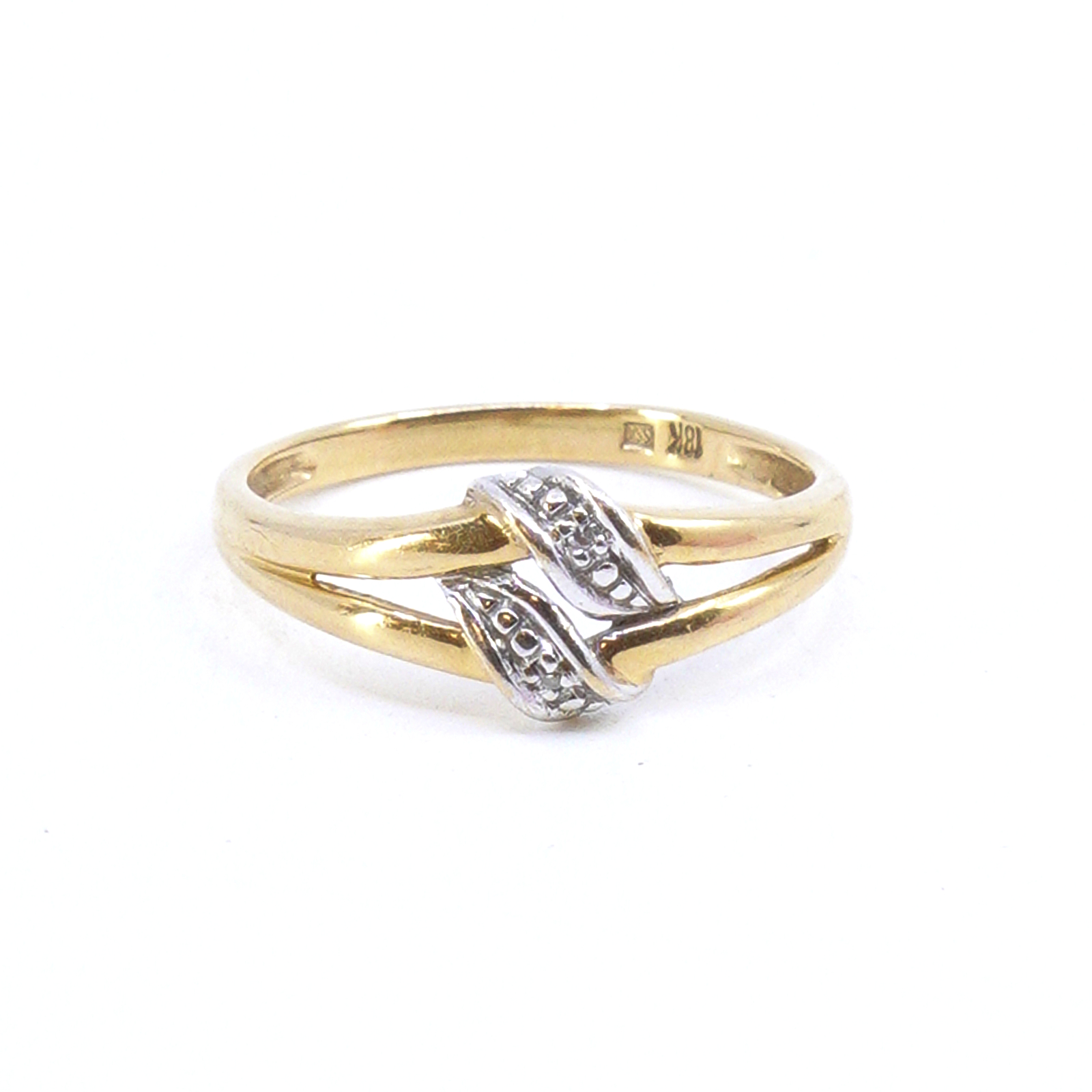 Ring med diamanter 2x ca 0,001ct