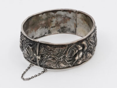 Armring Blomdekor Silver S830 34,3g Diameter 6,1cm