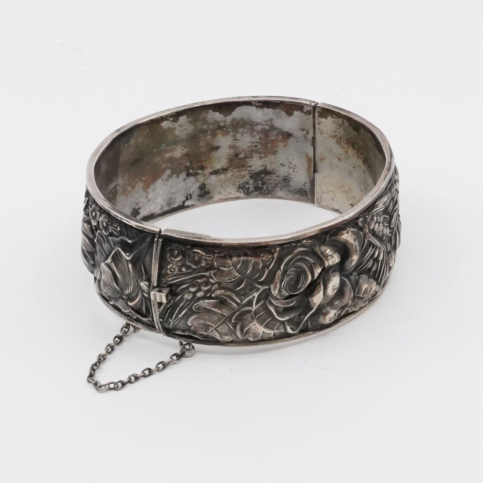 Armring Blomdekor Silver S830 34,3g Diameter 6,1cm