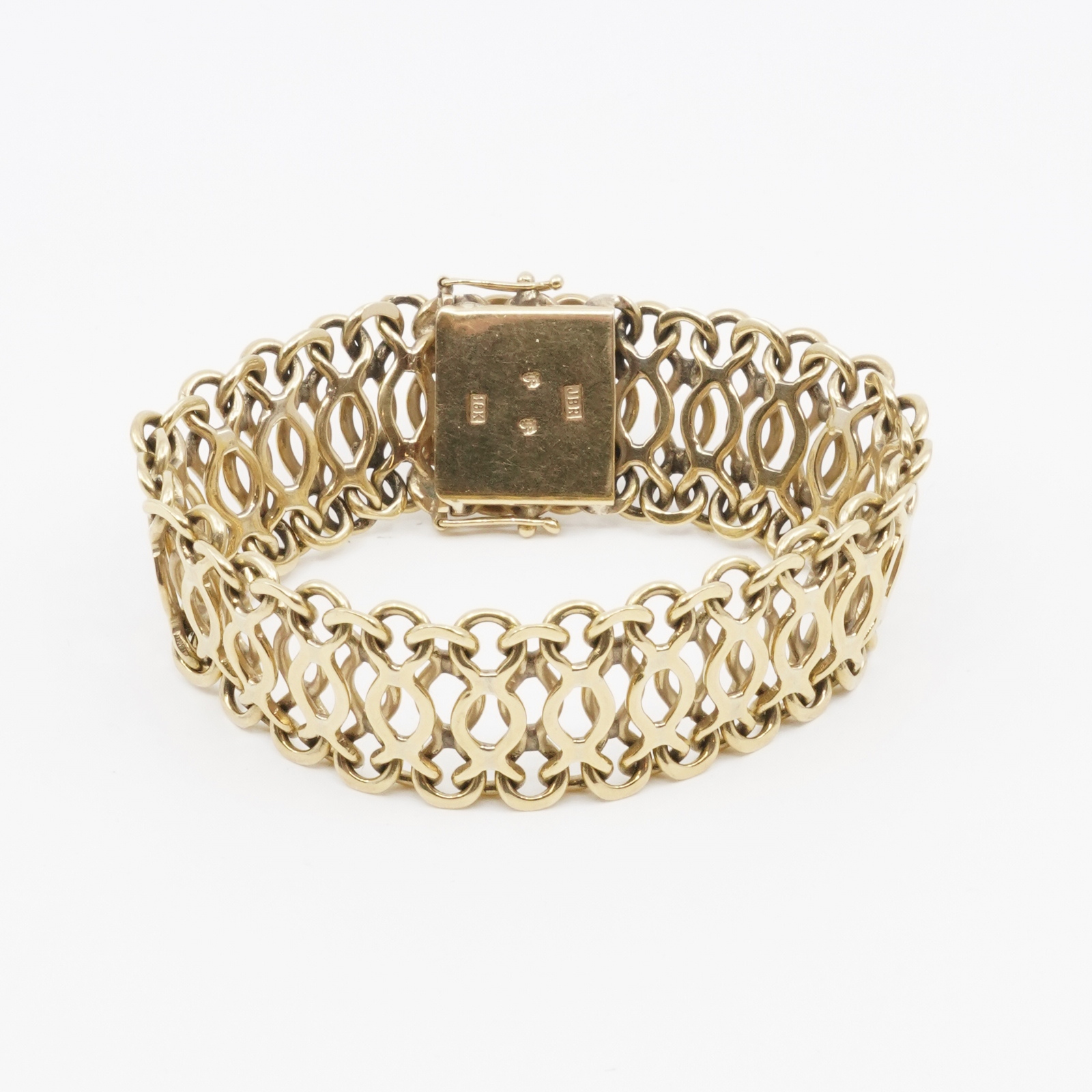 Armlänk Guld 18K, X-länk, Längd 18,5cm 63,3g
