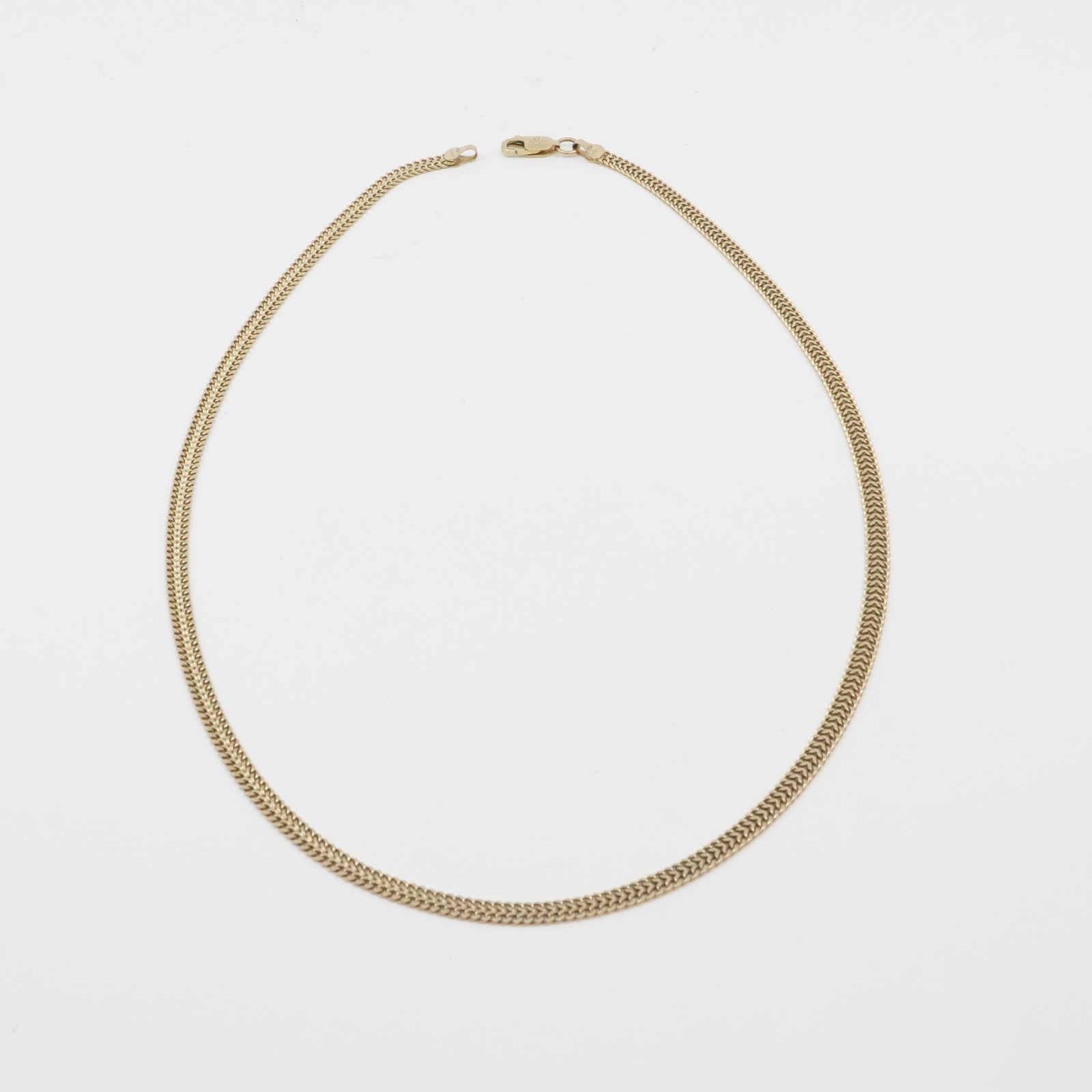 Halskedja Guld 18K, Fiskben, längd 42,5cm
