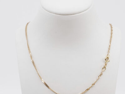 Halskedja Singapore Guld 18K, längd 42cm
