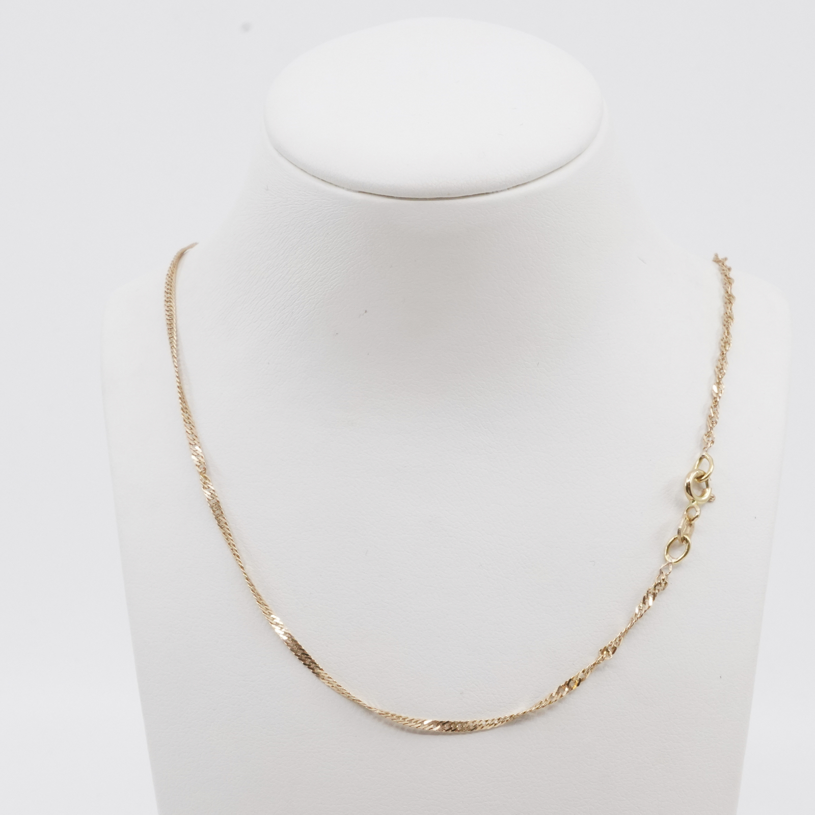 Halskedja Singapore Guld 18K, längd 42cm
