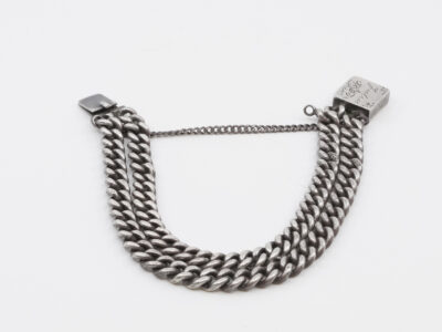 Armband Dubbel Pansar Silver S830 41,4g, 18cm