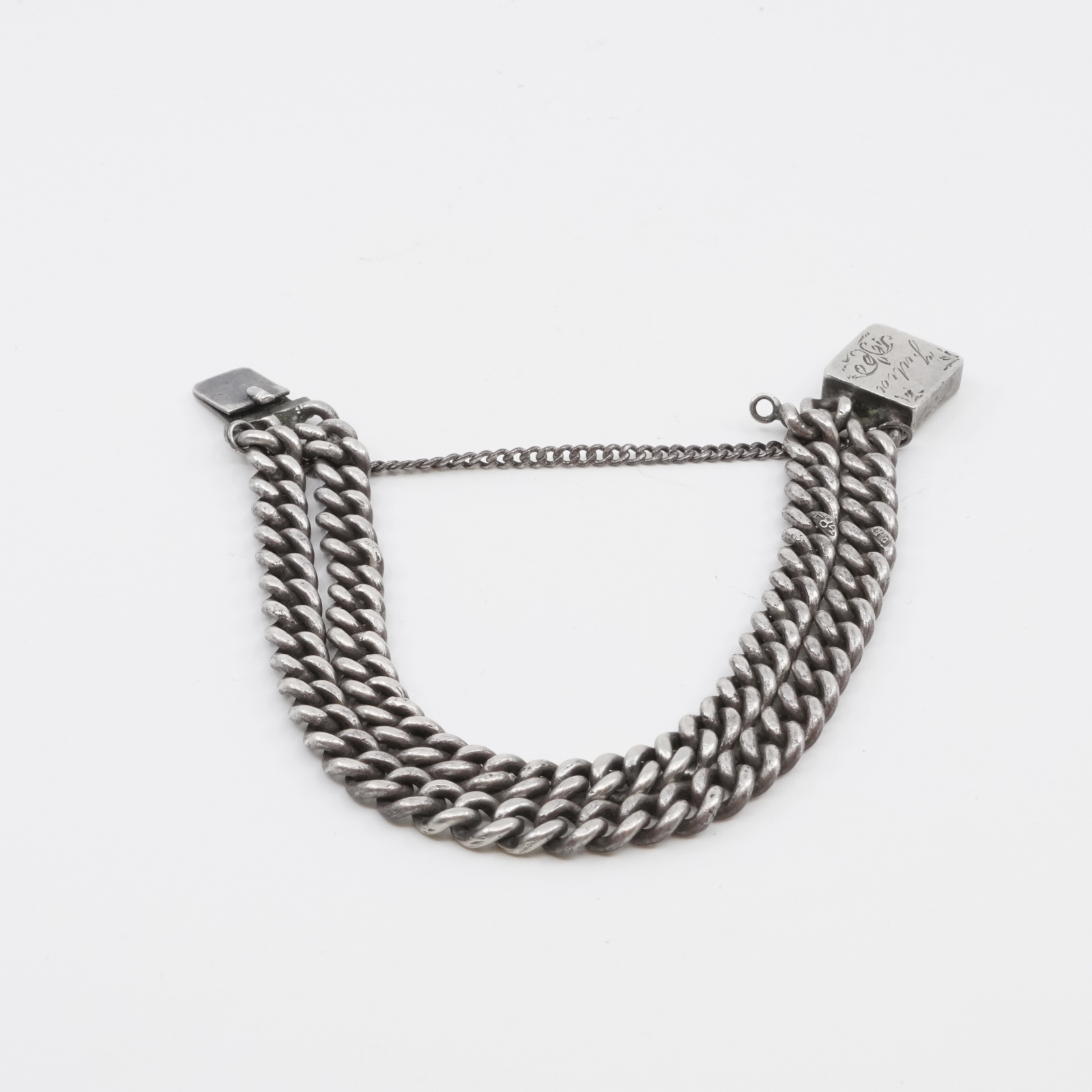 Armband Dubbel Pansar Silver S830 41,4g, 18cm