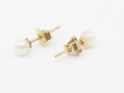 Örhängen Guld med odlade Pärlor 18K 0,8g