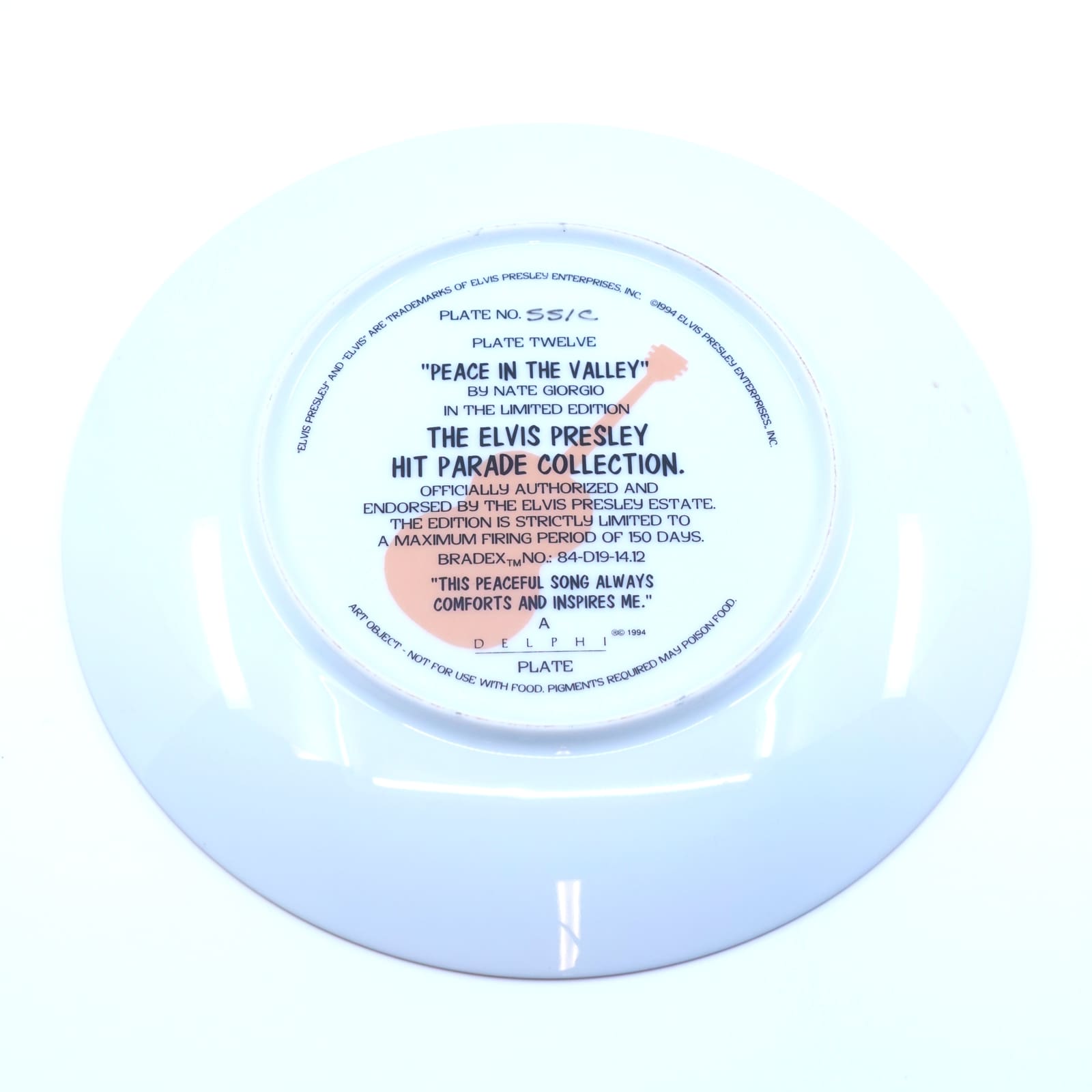 Samlartallrik "The Elvis Presley hit parade collection