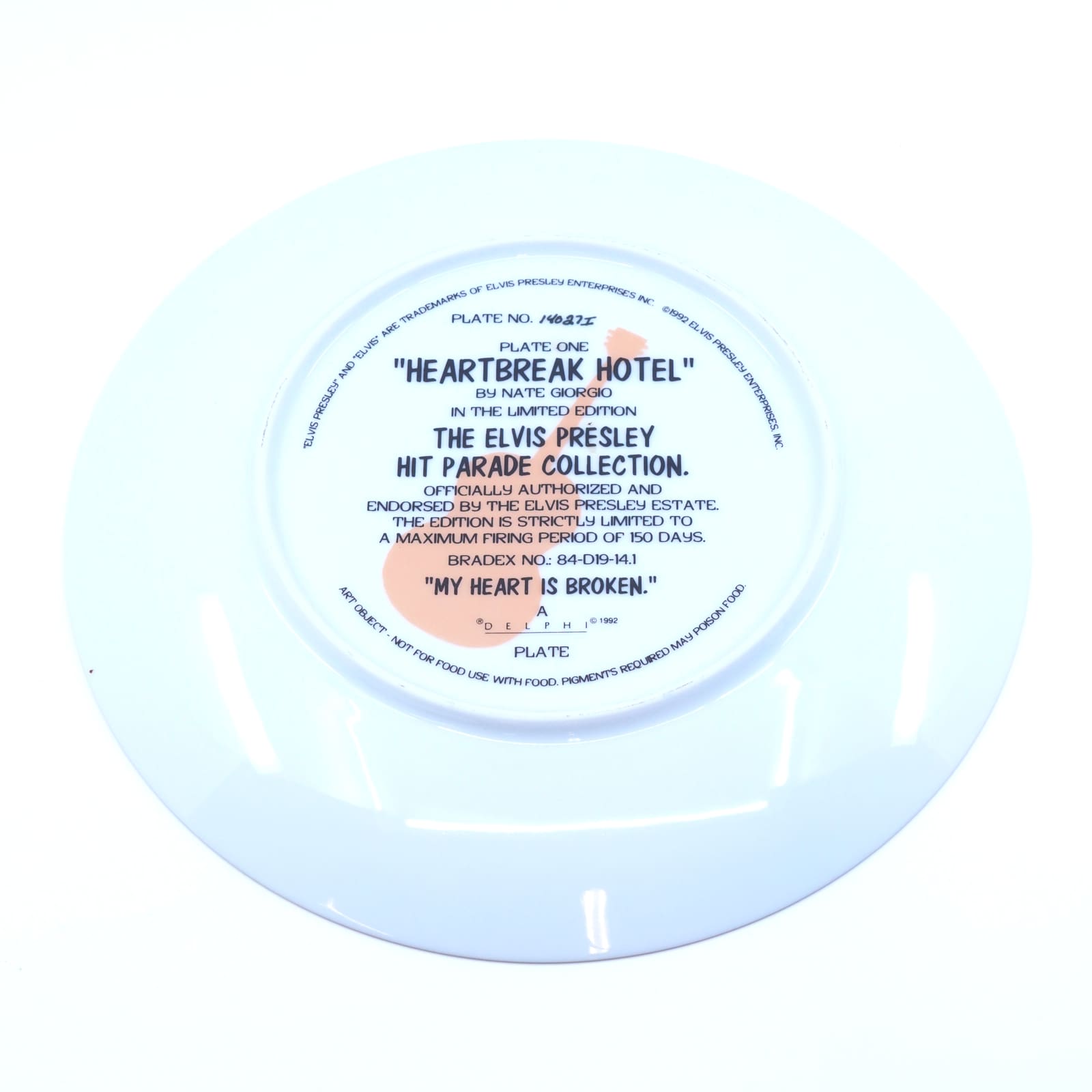 Samlartallrik "The Elvis Presley hit parade collection