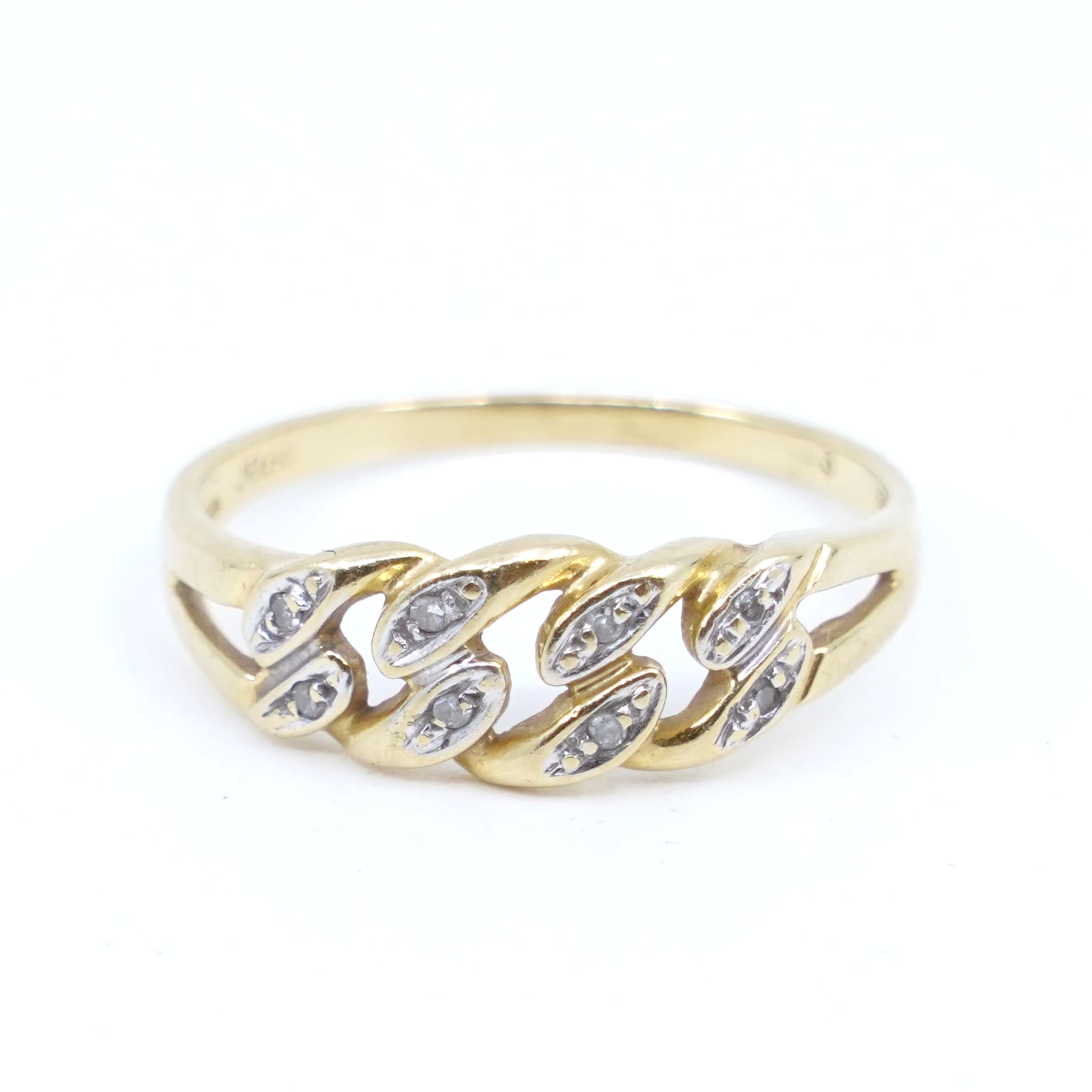 Ring 18K med diamanter 8xca0,005ct