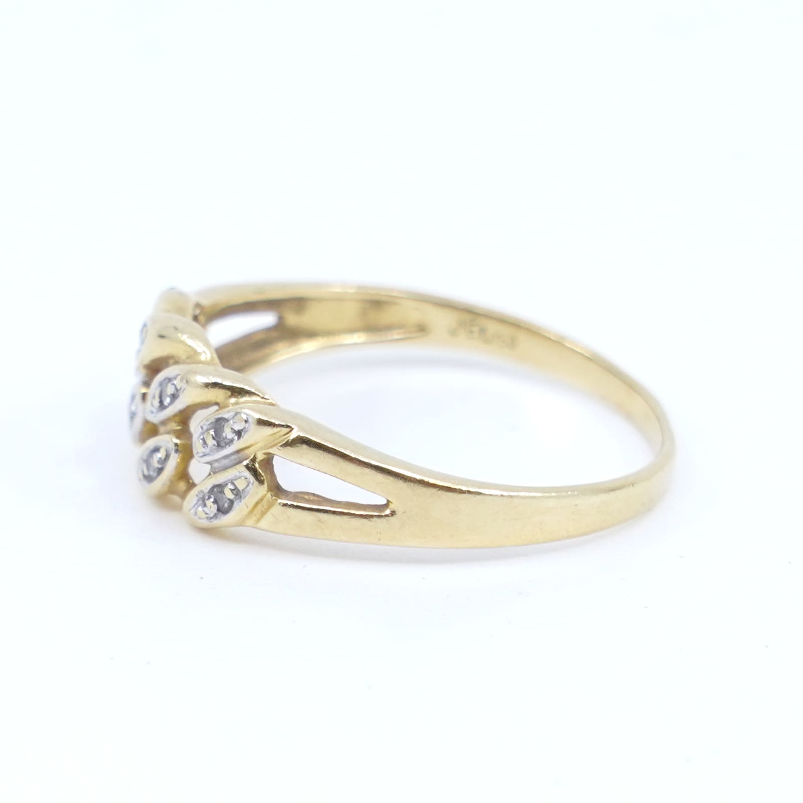 Ring 18K med diamanter 8xca0,005ct