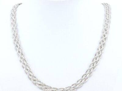 Halskedja flätad Silver S925 17,4g Längd 45cm