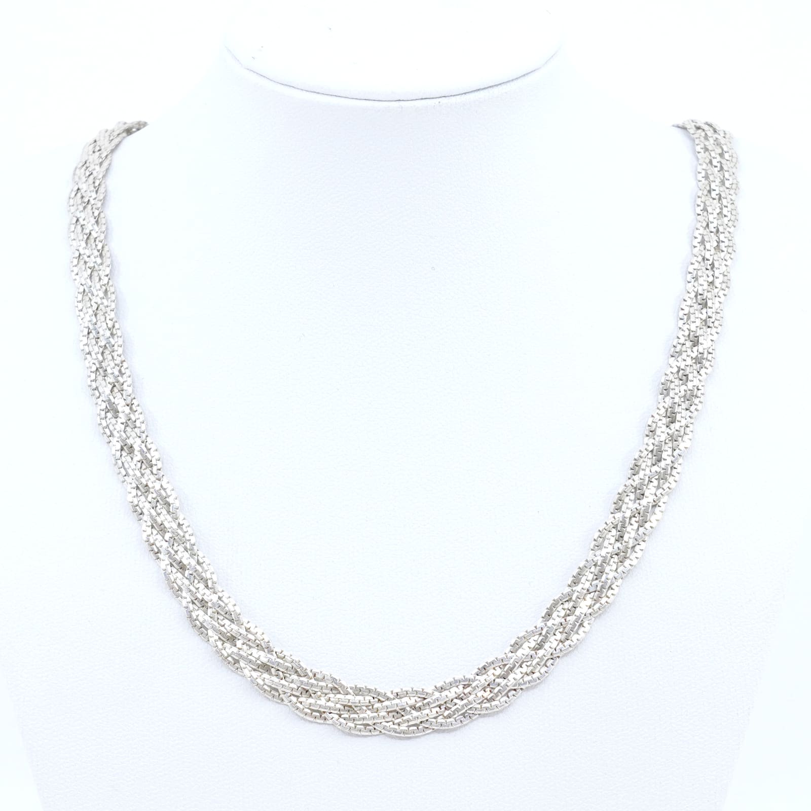 Halskedja flätad Silver S925 17,4g Längd 45cm