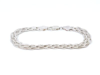 Armband flätad Silver S925 7,7g Längd 19cm
