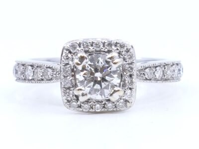Ring Vitguld 18K 3,5g Ø15,75 med dia