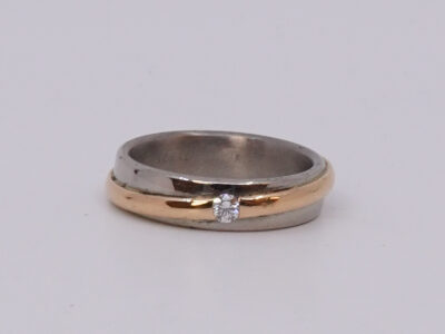 Ring tvåfärgatguld 18K