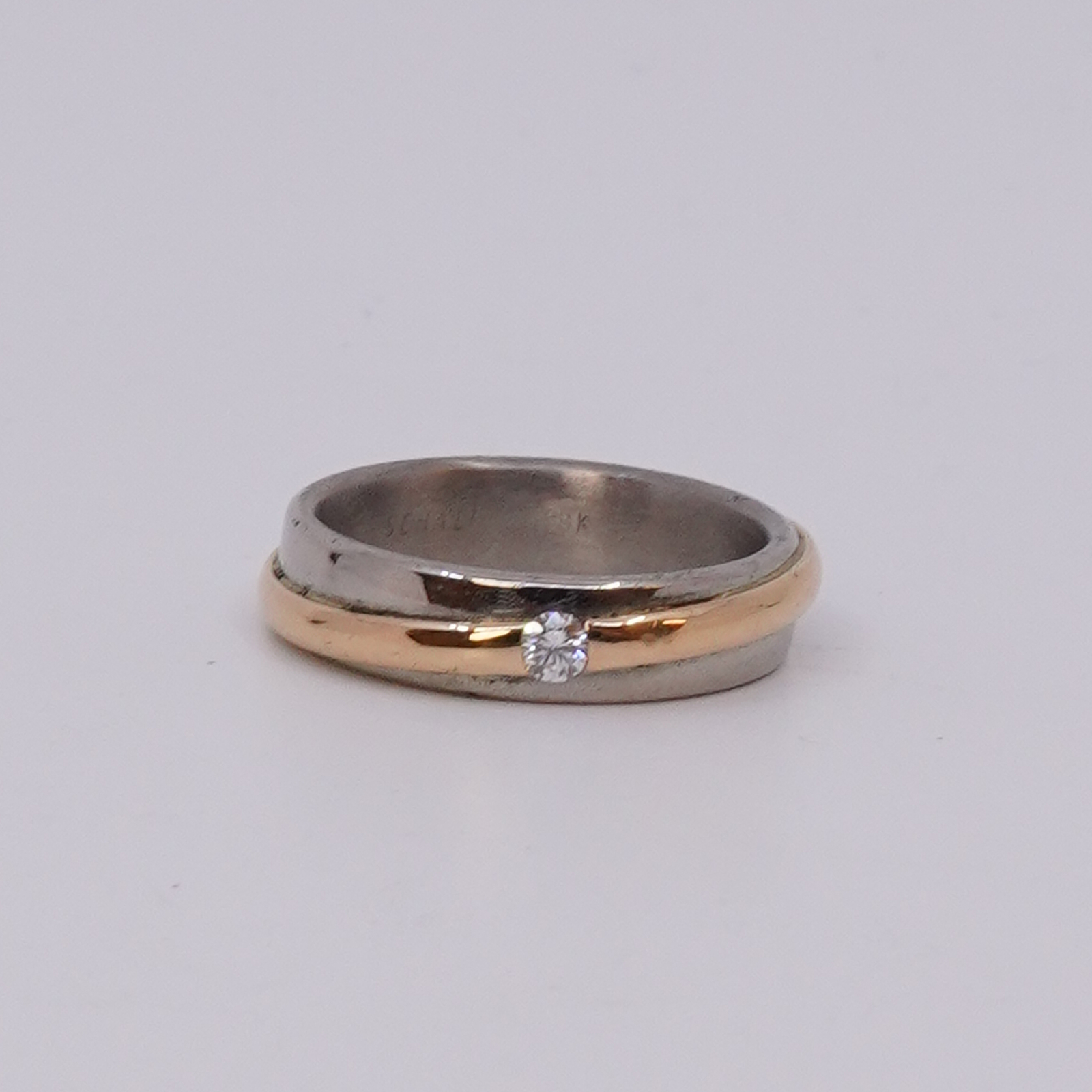 Ring tvåfärgatguld 18K