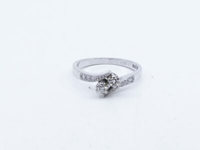 Ring Vitguld 18K