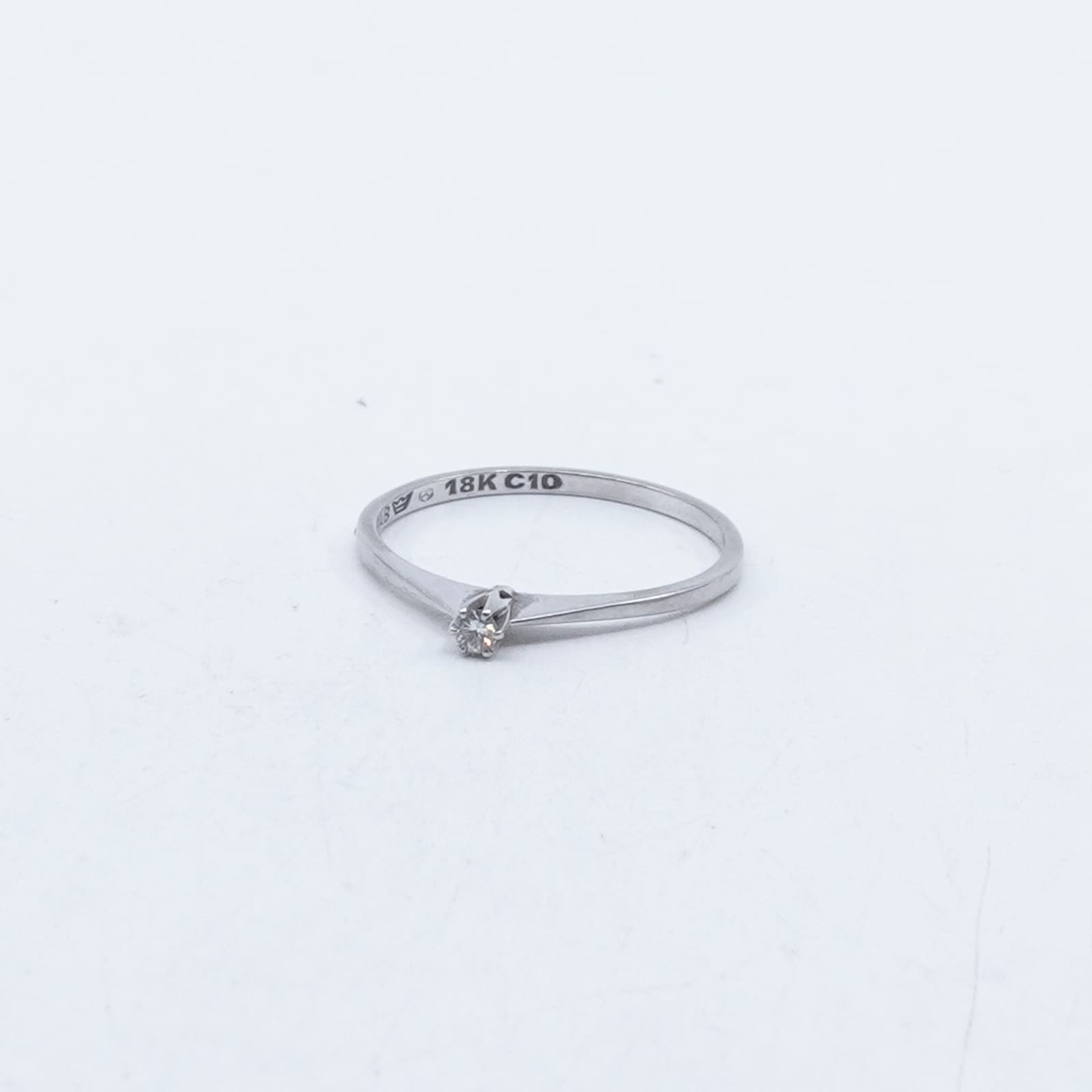Ring Vitguld 18K