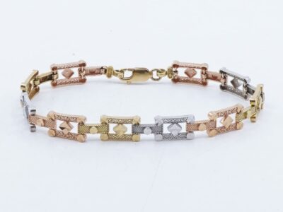 Armband trefärgat Guld
