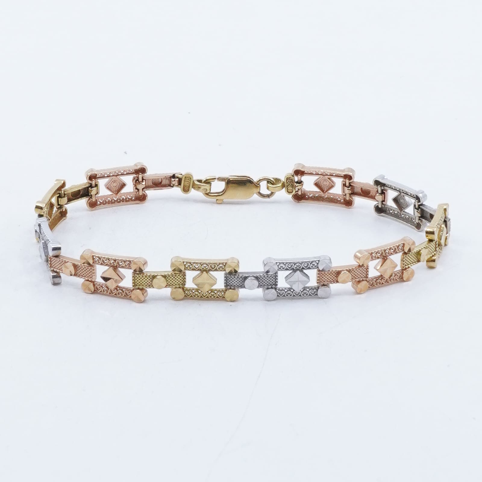 Armband trefärgat Guld
