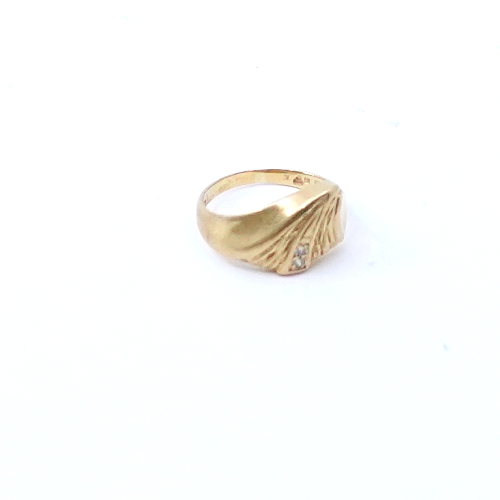 Ring Guld 18K 2,7g Ø15,75, diamanter 2xca0,01ct
