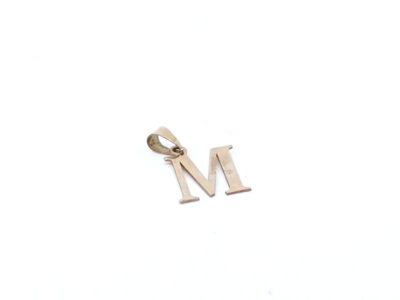 Hänge Guld 18K 0,7g Bredd 12mm Höjd 19mm, bokstaven M