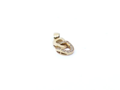 Hänge Guld 14Kbrv 1,9g Bredd 11mm Höjd 24mm, stenar