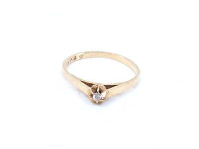 Ring Guld 18K 1,7g Ø16,25, diamant ca0,03ct