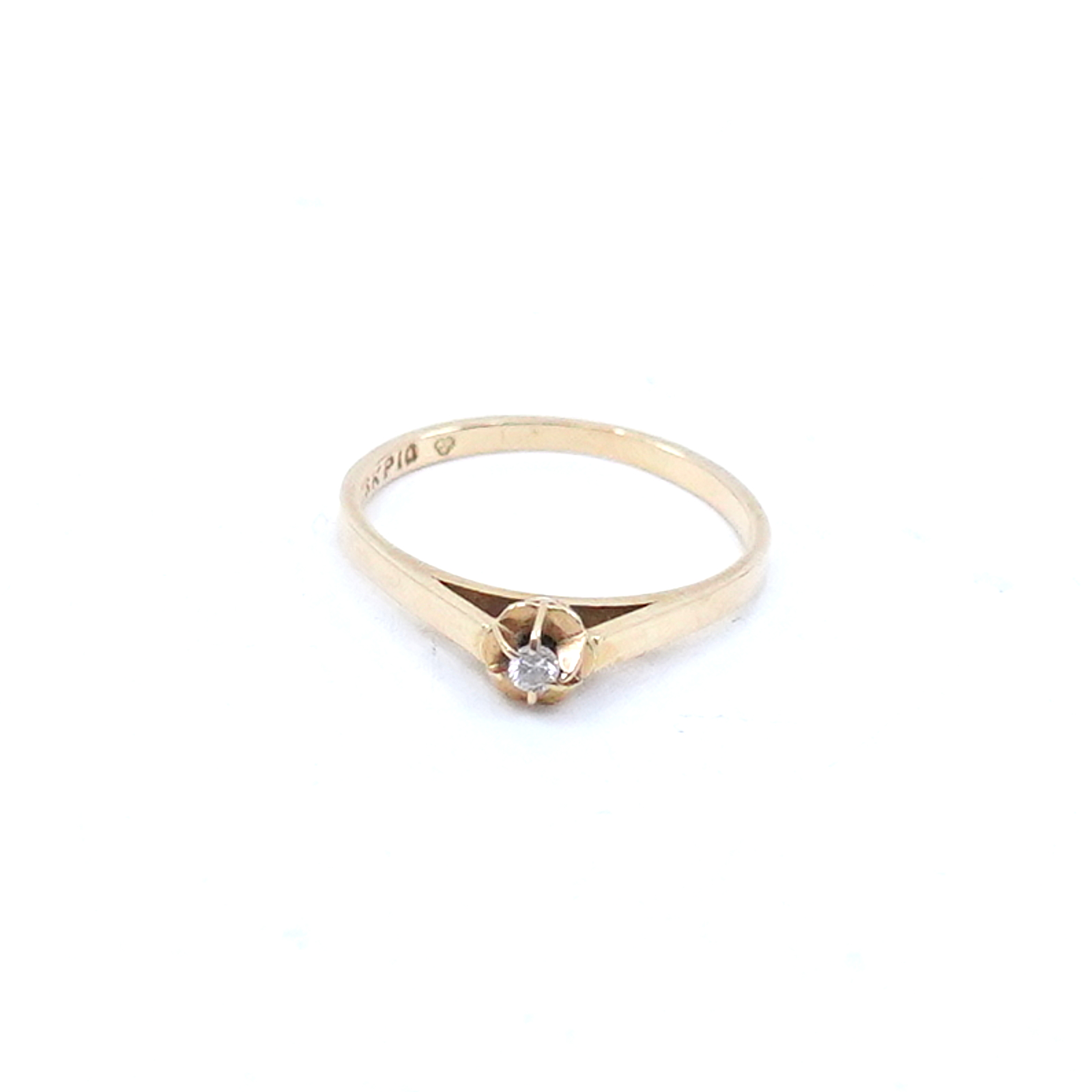 Ring Guld 18K 1,7g Ø16,25, diamant ca0,03ct