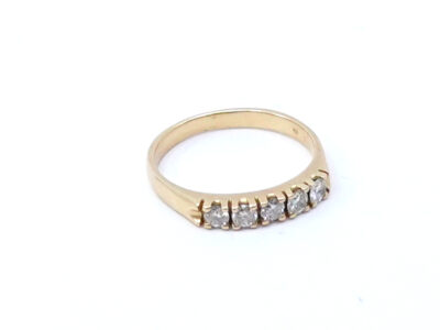 Ring Guld 18K 5,2g Ø20, diamanter 5xca0,13ct