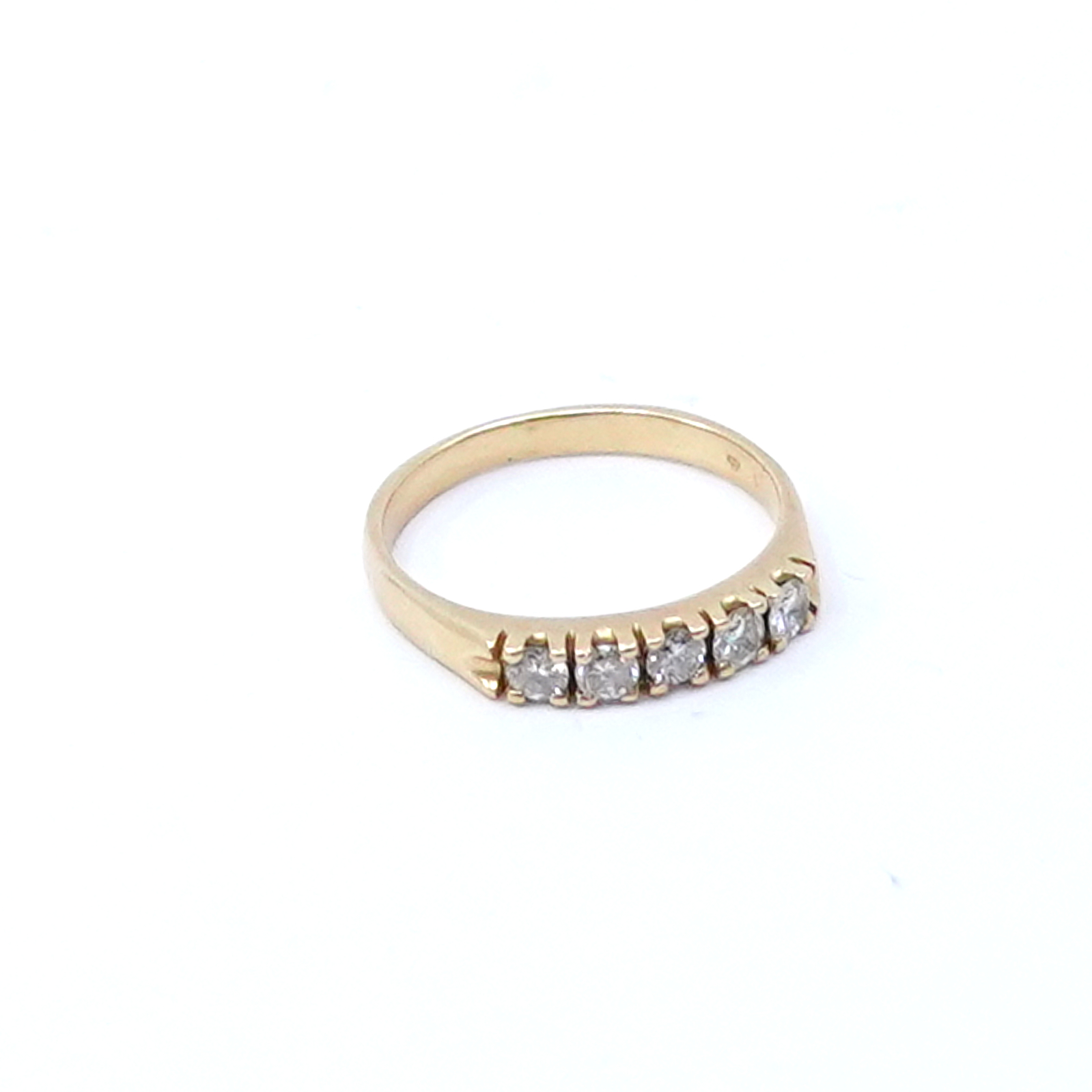 Ring Guld 18K 5,2g Ø20, diamanter 5xca0,13ct