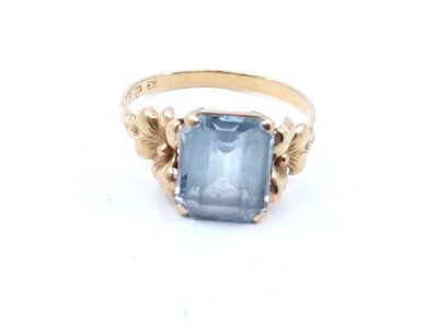 Ring Guld 18K brv.2,5g Ø16,75, trappslipad sten