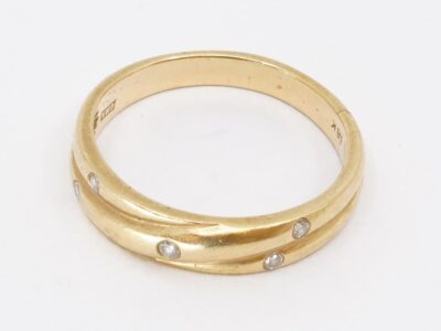 Ring 18K med diamanter Ø17¾