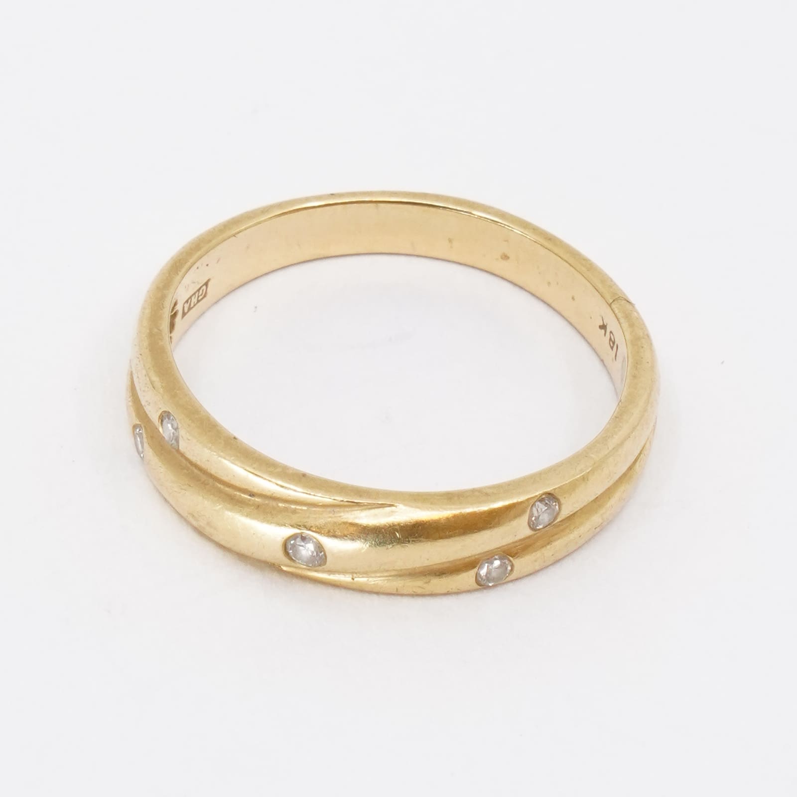 Ring 18K med diamanter Ø17¾