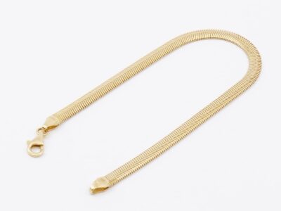 Armband platt Ormlänk 18K Längd 19,4cm