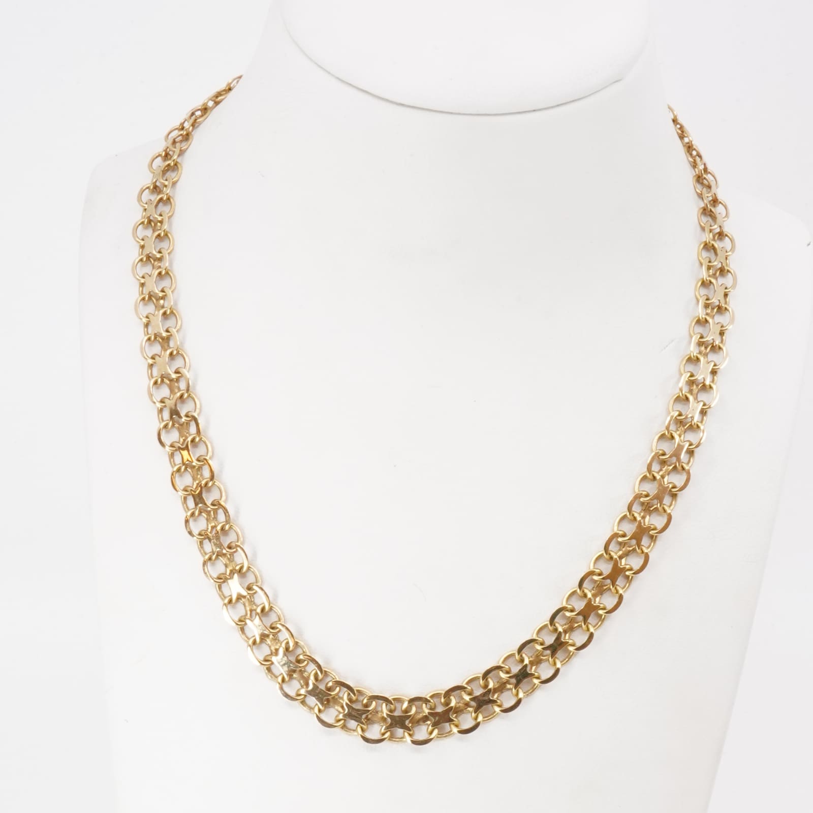 Halskedja doserad X-länk, Guld 18K, Längd 44cm