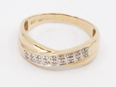 Ring 18K Ø19½ med diamanter