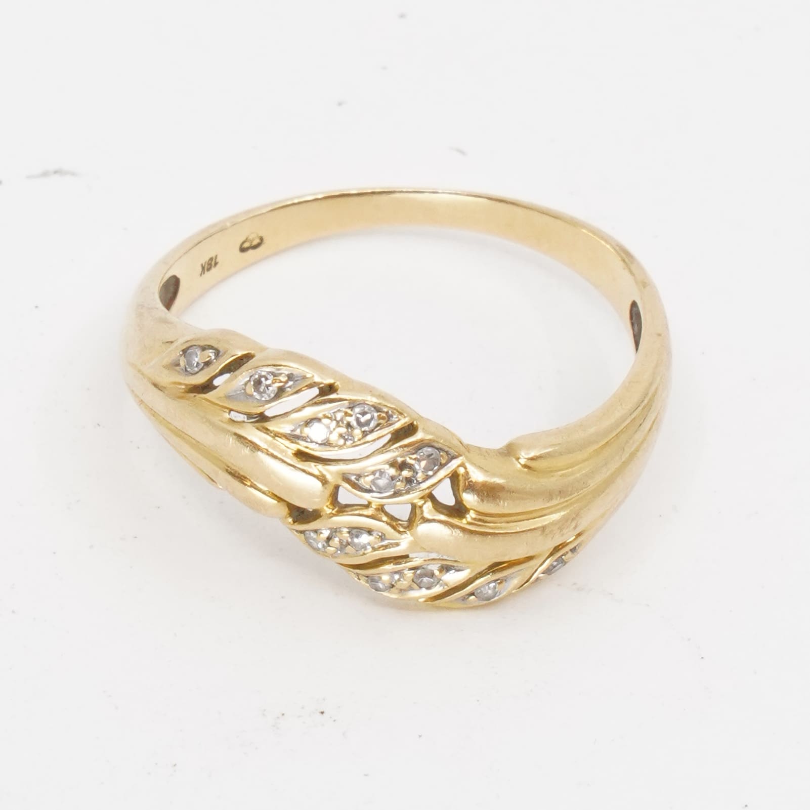 Ring 18K Ø17 med diamanter