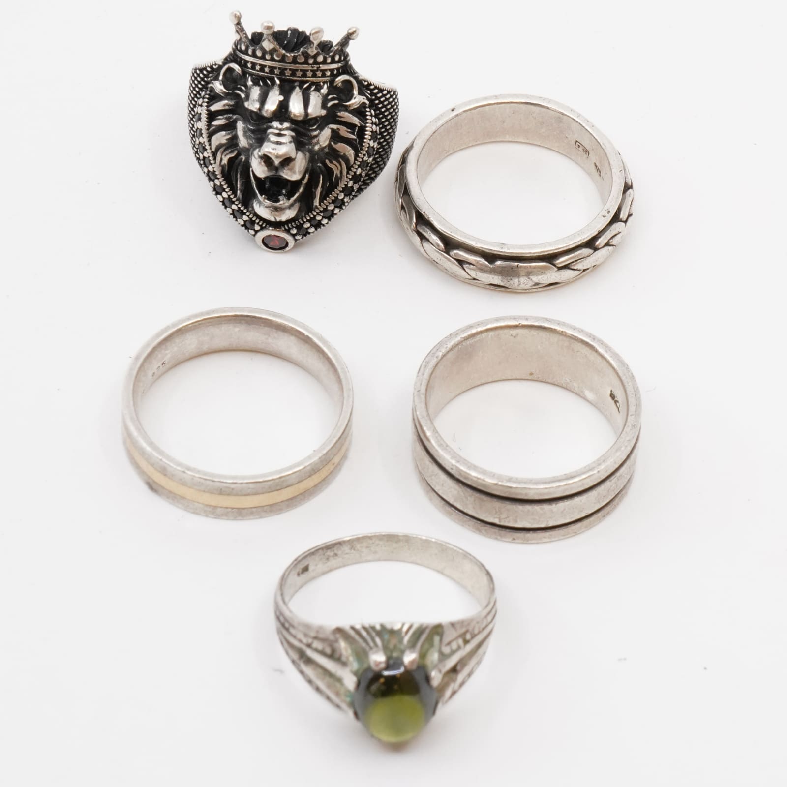 Ringar 5st Silver Ø19-20