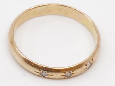 Ring 18K Ø17½ med diamanter
